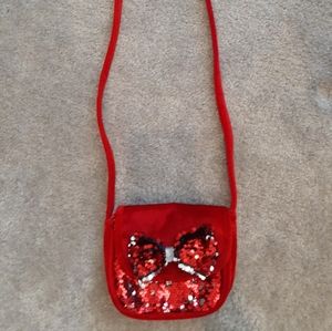 Child's red purse